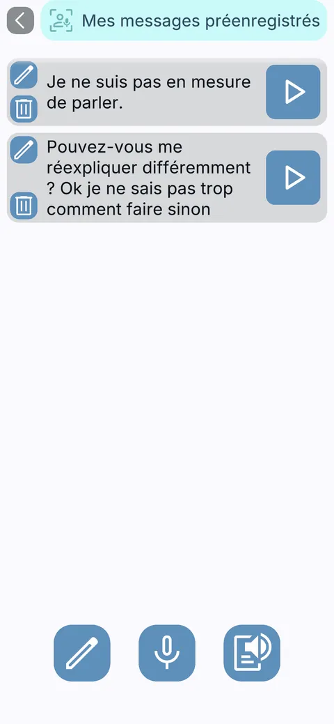 Messages préenregistrés